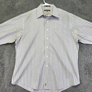 Nordstrom Wrinkle-Free Striped Button-Up Shirt SmartCare Dress Shirt‎ 16 1/2
